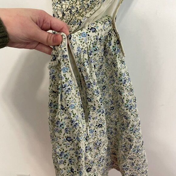 NEW NWT FREE PEOPLE Petunia Sleeveless Mini Dress Beige Floral Backless Small S - Picture 9 of 16